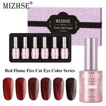MIZHSE 18ml ensemble de vernis pour les yeux de chat besoin de Cabine UV lampe à LED produits pour les ongles Gel vernis bricolage 3D feu rouge chat yeux Gel vernis à ongles(China)