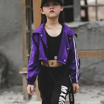 New Girls Hip Hop Dance Costume Child Jazz Street Dancing Suit Kid Jazz Dance Purple Tops Vest And Pants Performance Wear DQL168
New Girls Hip Hop Dance Costume Child Jazz Street Dancing Suit Kid Jazz Dance Purple Tops Vest And Pants Performance Wear DQL168