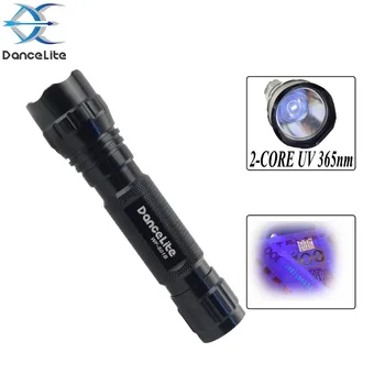 

NEW DanceLite WF-501B UV 365nm 2-Core 3W 1-MODE(on/off) Solidify LED UV Flashlight, Lantern (2xCR123A)