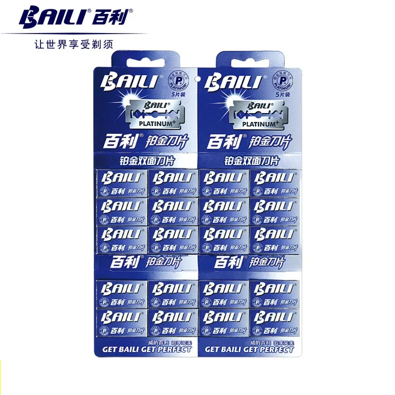 BAILI Mach 3 Super Sharp Razor Blade for Men Double Edge Stainless Platinum Barber Gilette Fusion Razor Shaver Blades 100Pcs
BAILI Mach 3 Super Sharp Razor Blade for Men Double Edge Stainless Platinum Barber Gilette Fusion Razor Shaver Blades 100Pcs