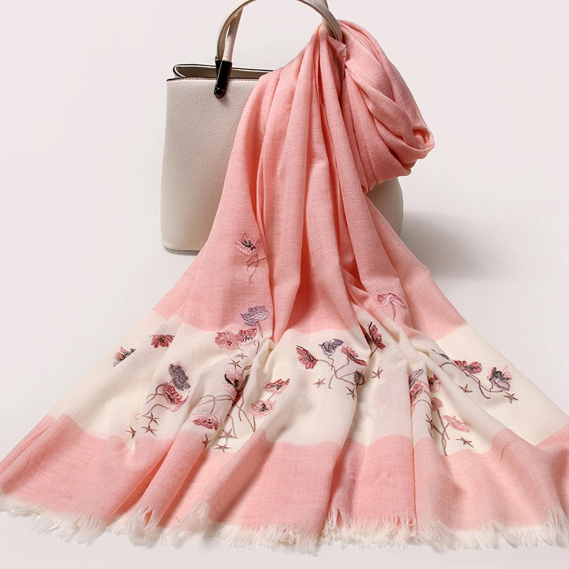 100% Wool Scarf 2019 Luxury Winter Flower Embroidery Shawls Wraps Scarves For Women Ladies Thicken Warm Female Pashmina
100% Wool Scarf 2019 Luxury Winter Flower Embroidery Shawls Wraps Scarves For Women Ladies Thicken Warm Female Pashmina