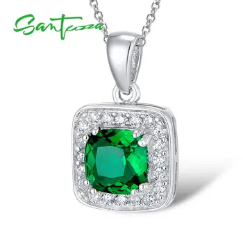 Santuzza Silver Necklaces Pendants For Women Square Green Crystal Pendant fit for Necklace 925 Sterling Silver Fashion Jewelry
Santuzza Silver Necklaces Pendants For Women Square Green Crystal Pendant fit for Necklace 925 Sterling Silver Fashion Jewelry