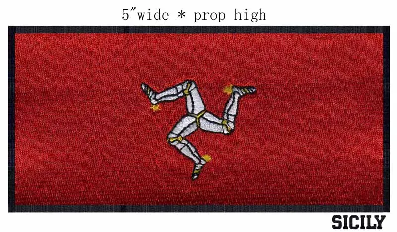 The Isle of Man, Flag 3"wide embroidery patch for 3d embroidery/patch iron/bordado costura roupa
The Isle of Man, Flag 3"wide embroidery patch for 3d embroidery/patch iron/bordado costura roupa