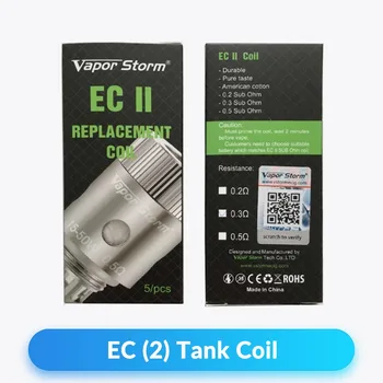 

5 pcs/lot Original Vapor Storm EC 2 Tank Relacement Coil 0.2-0.5 Ohm Works on EC 2 Tank Atomizer 15-60W E Cigarette Accessories