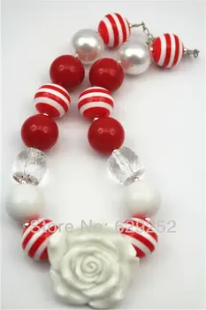 10PCS LOT chunky bubblegum candy big ball beads white rose flower kids necklace lovely CB009
10PCS LOT chunky bubblegum candy big ball beads white rose flower kids necklace lovely CB009