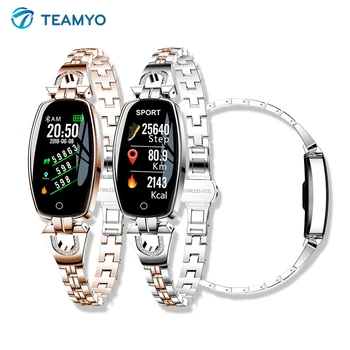 Stylish H8 Female Smart Sport Bracelet Color Touch Screen Bluetooth Wristband Heart Rate Blood Pressure Monitor Message Reminder 
Stylish H8 Female Smart Sport Bracelet Color Touch Screen Bluetooth Wristband Heart Rate Blood Pressure Monitor Message Reminder