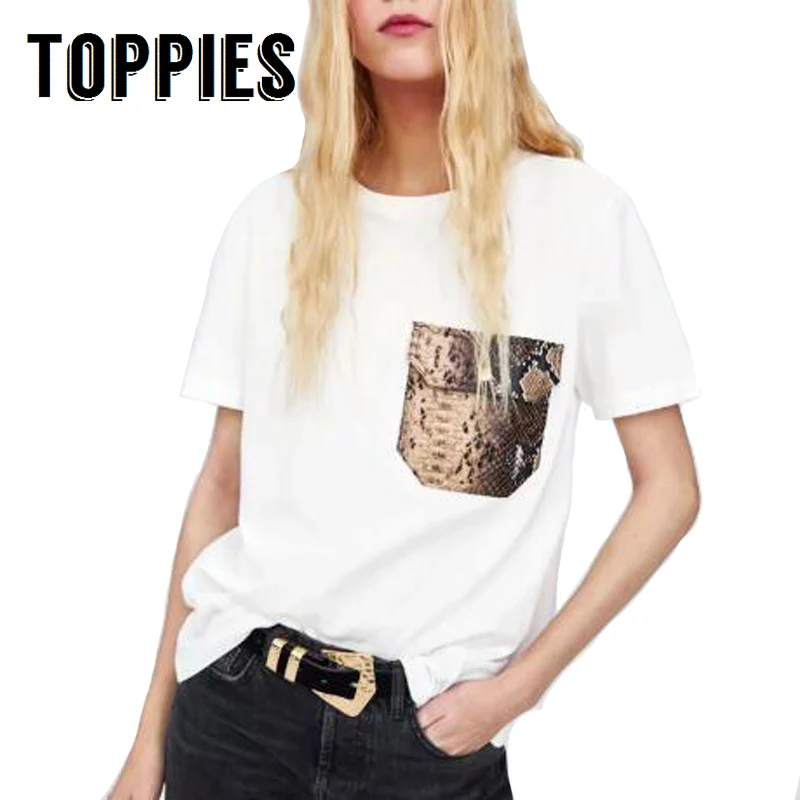 Women Short Sleeve Snake Pocket Spliced T-Shirt O-Neck Cotton White Tops Summer Basic T-Shirt Tees Casual Streetwear
Women Short Sleeve Snake Pocket Spliced T-Shirt O-Neck Cotton White Tops Summer Basic T-Shirt Tees Casual Streetwear
