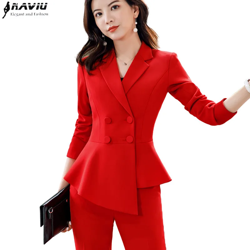 Naviu 2019 new fashion pant suits for women professional workwear small fragrance suit dress uniform ladies clothes
Naviu 2019 new fashion pant suits for women professional workwear small fragrance suit dress uniform ladies clothes