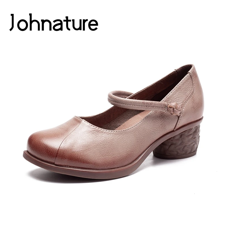 Johnature 2019 Spring/Autumn New Genuine Leather Round Toe Casual Square Heel Buckle Strap Retro Med Women Shoes Pumps
Johnature 2019 Spring/Autumn New Genuine Leather Round Toe Casual Square Heel Buckle Strap Retro Med Women Shoes Pumps