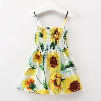 Fashion Girls Dresses Tutu Dress Sweet Baby Girl Clothes Summer Sunflower Print Wrap Chest Spaghetti Strap Backless Beach Dress
Fashion Girls Dresses Tutu Dress Sweet Baby Girl Clothes Summer Sunflower Print Wrap Chest Spaghetti Strap Backless Beach Dress