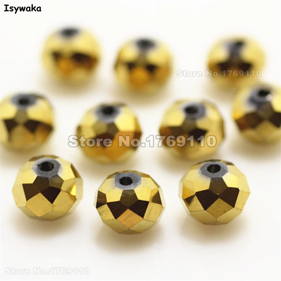 Isywaka Shining Golden Color 6*8mm 72pcs Rondelle Austria faceted Crystal Glass Bead Loose Spacer Bead for Jewelry Making
Isywaka Shining Golden Color 6*8mm 72pcs Rondelle Austria faceted Crystal Glass Bead Loose Spacer Bead for Jewelry Making