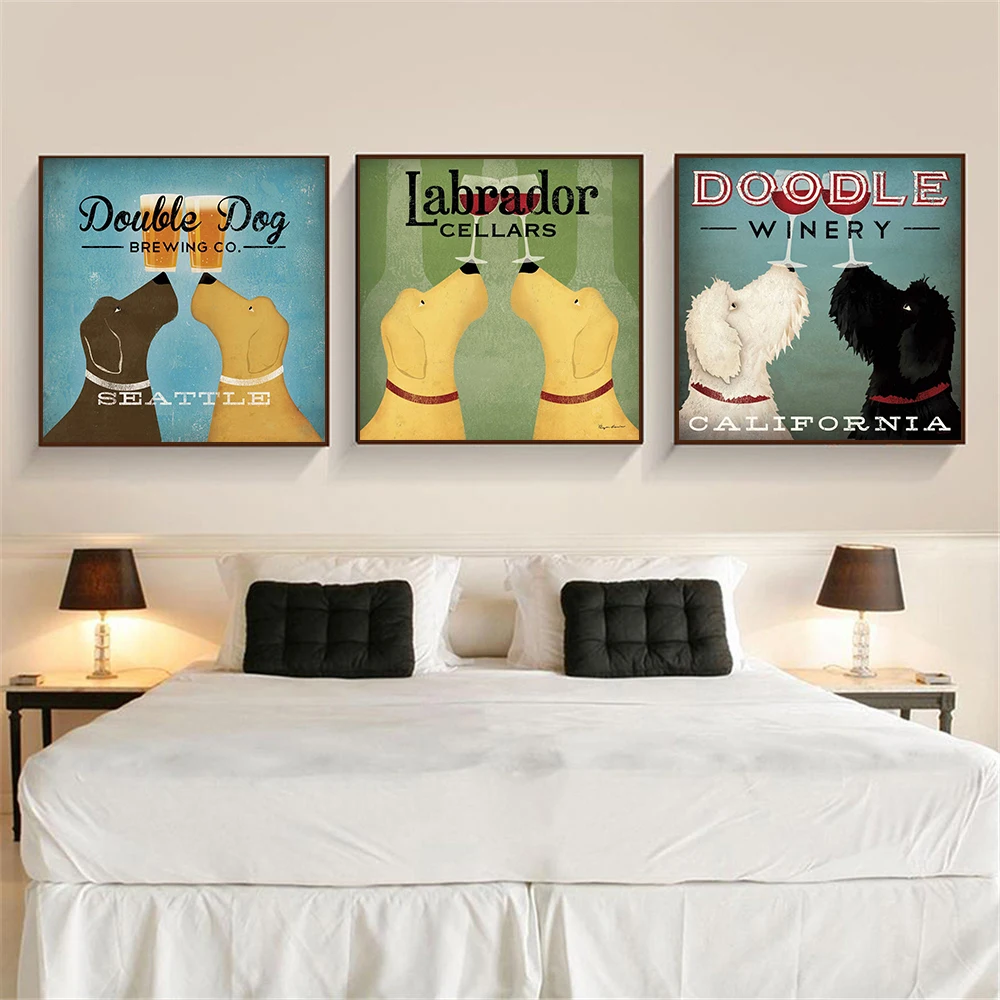 Poster Prints Doodle Dog Shepherd Brewing Pug Canvas Painting Hanging Wall Art Retro Canvas Pictures for Living Room Home Decor
Poster Prints Doodle Dog Shepherd Brewing Pug Canvas Painting Hanging Wall Art Retro Canvas Pictures for Living Room Home Decor