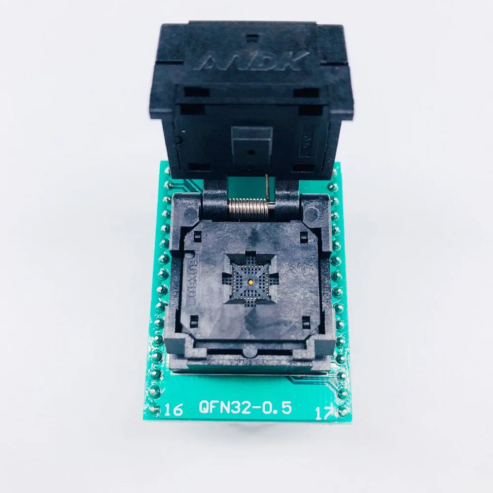 QFN32 MLF32 IC Pitch 0.5 IC550-0324-007-G Test/Programming Socket Clamshell Chip Size 5*5 Flash Adapter SMT Test Socket
QFN32 MLF32 IC Pitch 0.5 IC550-0324-007-G Test/Programming Socket Clamshell Chip Size 5*5 Flash Adapter SMT Test Socket