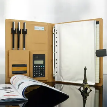 Conference File Folder With Calculator and Storage Bag PU Large Capacity Ring Binder File Folder Notebook Student Office Supply
Conference File Folder With Calculator and Storage Bag PU Large Capacity Ring Binder File Folder Notebook Student Office Supply
