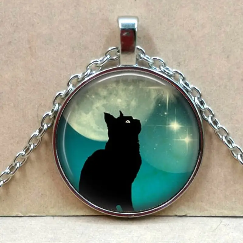 2019 / Fashion Glamour Black Cat Moon Round Pendant Necklace, Men's and Women's Pendant Necklace
2019 / Fashion Glamour Black Cat Moon Round Pendant Necklace, Men's and Women's Pendant Necklace