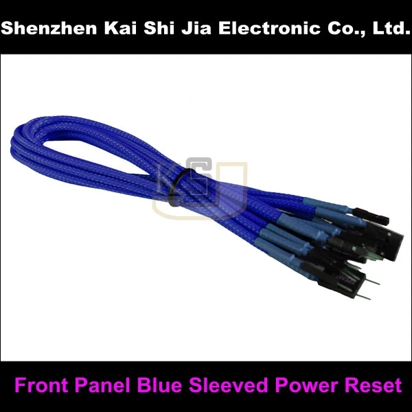 High quality 12" Blue Sleeved Computer Front Panel Cable Set Power Reset HDD LED Extension Cable
High quality 12" Blue Sleeved Computer Front Panel Cable Set Power Reset HDD LED Extension Cable