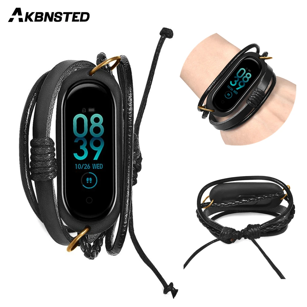 AKBNSTED Vintage Bracelet For Mi Band 4 Strap Retro Wristband For Xiaomi Mi Band 4 Weave Rope Sports Bands For Xiaomi Band 4 3
AKBNSTED Vintage Bracelet For Mi Band 4 Strap Retro Wristband For Xiaomi Mi Band 4 Weave Rope Sports Bands For Xiaomi Band 4 3