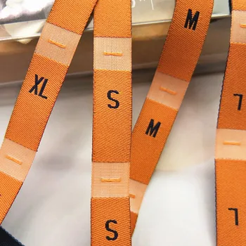Custom Alphabet XS S M L XL XXL XXXL Orange woven cloth size labels shirt/dress/jacket
Custom Alphabet XS S M L XL XXL XXXL Orange woven cloth size labels shirt/dress/jacket