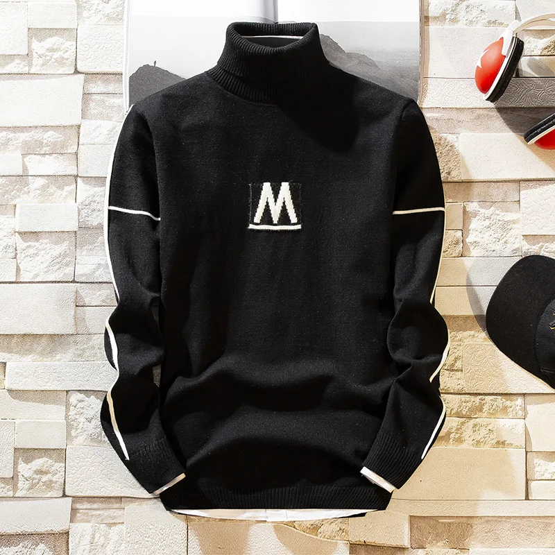 2019 New Winter Thick Warm Cashmere Sweater Men Long Sleeve Turtleneck Letter Printed Mens Christmas Sweaters Slim Fit Pullovers
2019 New Winter Thick Warm Cashmere Sweater Men Long Sleeve Turtleneck Letter Printed Mens Christmas Sweaters Slim Fit Pullovers