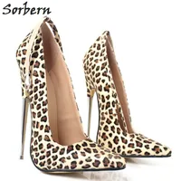 Sorbern 18cm/7'' Women Pumps Plus Size Metal Heels Ladies Party Shoes Pump Unisex Gay Dance Pumps Real Image Women Shoes High??