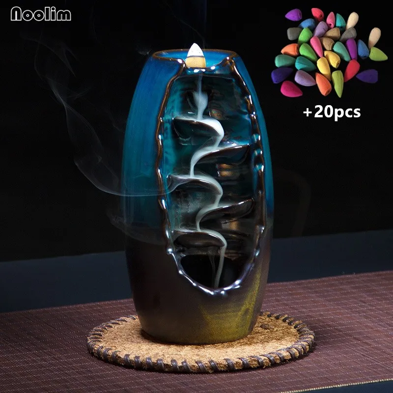 NOOLIM Backflow Incense Burner Ceramic Aromatherapy Furnace Smell Aromatic Home Office Incense Road Crafts Tower Incense Holder
NOOLIM Backflow Incense Burner Ceramic Aromatherapy Furnace Smell Aromatic Home Office Incense Road Crafts Tower Incense Holder