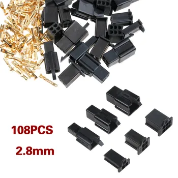108PCS 2.8mm 2/4/6 Pin Automotive Electrical Wire Connector Male Female Cable Terminal Assorted Set For Motorcycle Boat
108PCS 2.8mm 2/4/6 Pin Automotive Electrical Wire Connector Male Female Cable Terminal Assorted Set For Motorcycle Boat