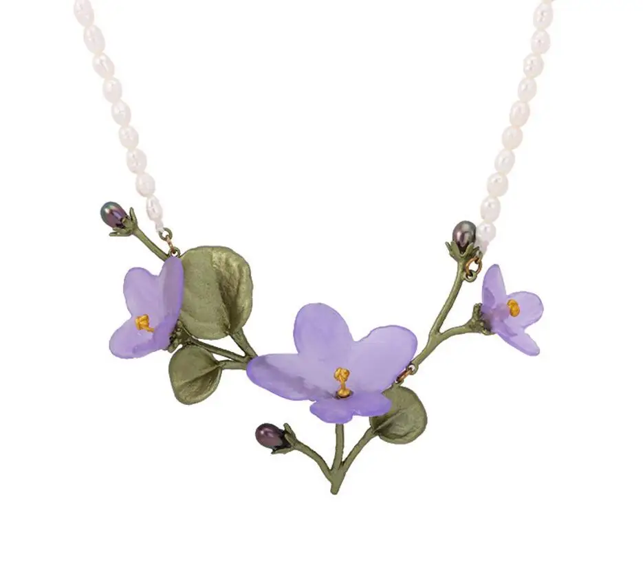 CSxjd Genuine version Metal bronze African Violet necklace Natural pearl Vintage Women's wedding necklace accessories
CSxjd Genuine version Metal bronze African Violet necklace Natural pearl Vintage Women's wedding necklace accessories