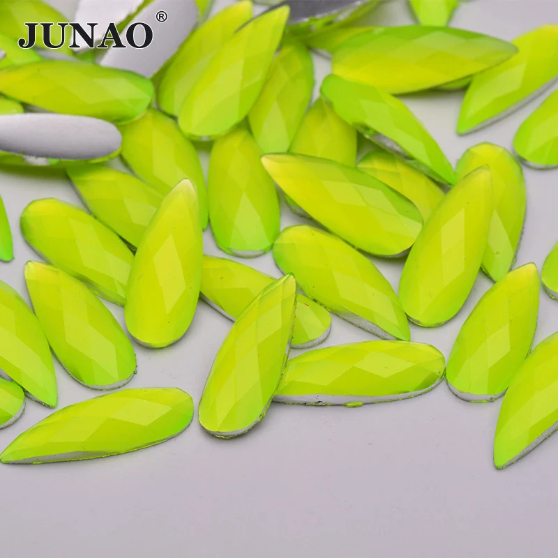 JUNAO 100pc 8*22mm Lemon Yellow Color Crystal Drop Flat Back Rhinestones Resin Stones Non Sewing Strass Applique For DIY Clothes
JUNAO 100pc 8*22mm Lemon Yellow Color Crystal Drop Flat Back Rhinestones Resin Stones Non Sewing Strass Applique For DIY Clothes