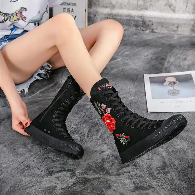 35-43 Canvas Women's Lace-up Boots Mid Calf Flat Heel Women's Casual Shoes Boots flats flat canvas shoes with zipper
35-43 Canvas Women's Lace-up Boots Mid Calf Flat Heel Women's Casual Shoes Boots flats flat canvas shoes with zipper