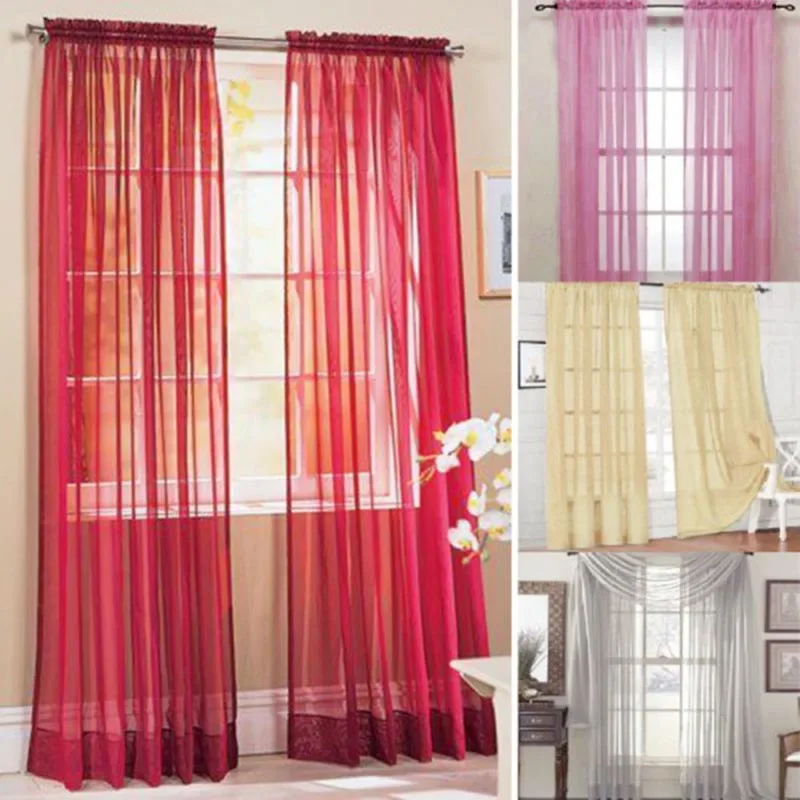 Door Window Curtains Drape Panel or Scarf Assorted Scarf Sheer Voile cortinas Multi-Styles
Door Window Curtains Drape Panel or Scarf Assorted Scarf Sheer Voile cortinas Multi-Styles