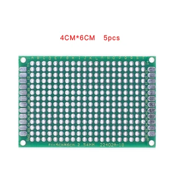 5pcs/lot 4x6 Double Side Copper Prototype PCB Universal Board Experimental Development Plate For Arduino
5pcs/lot 4x6 Double Side Copper Prototype PCB Universal Board Experimental Development Plate For Arduino