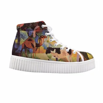 New Spring 2019 Female Fashion High Top height increasing For Ladies Lace-up Stylish Platform Shoes Painting Print August Macke
New Spring 2019 Female Fashion High Top height increasing For Ladies Lace-up Stylish Platform Shoes Painting Print August Macke