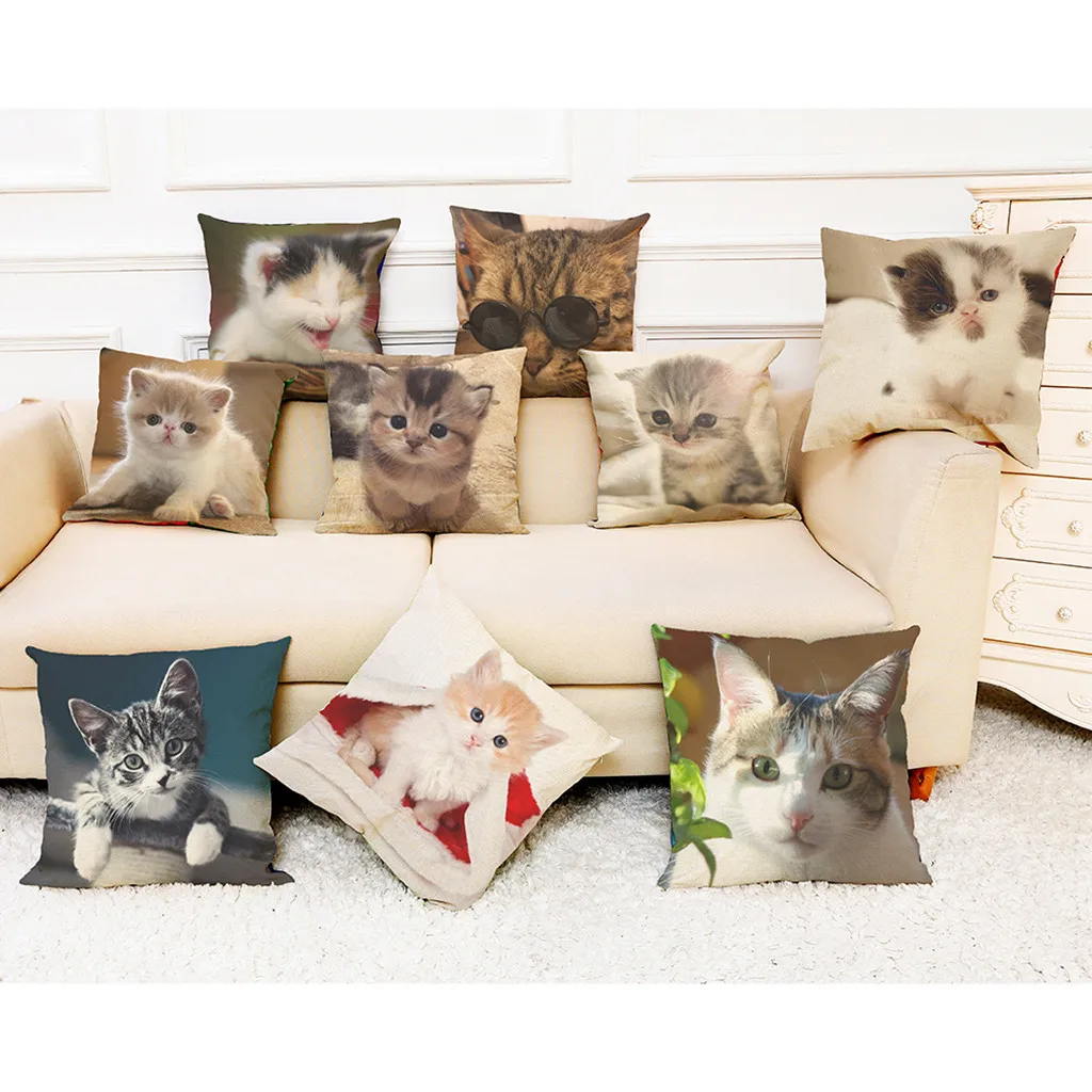 Cute Cat Pattern Throw Pillow Case Animal Decorative Pillows Cover For Sofa Seat Cushion Cover 45x45cm Home Decor
Cute Cat Pattern Throw Pillow Case Animal Decorative Pillows Cover For Sofa Seat Cushion Cover 45x45cm Home Decor