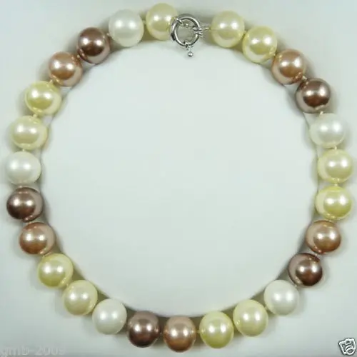 Hot sale new Style >>>>>Rare Huge 16mm Real Multicolor Round South Sea Shell Pearl Necklace 18'' 
Hot sale new Style >>>>>Rare Huge 16mm Real Multicolor Round South Sea Shell Pearl Necklace 18''