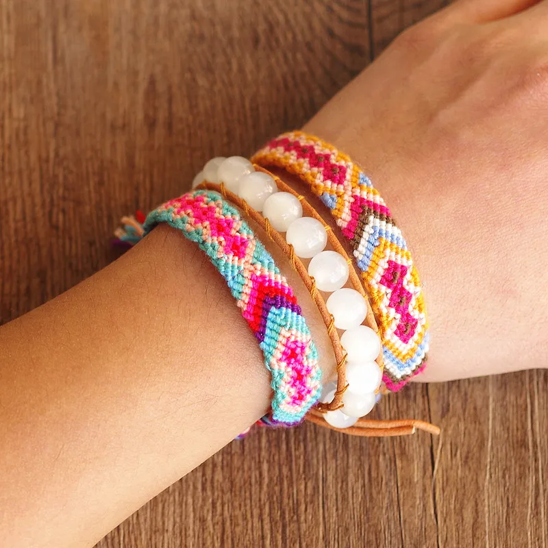 3pcs/set Handmade Jewelry Nepal Ethnic Lucky Rope White Opal Strand Charm Bracelets Boho Yoga Chakra Leather Bracelet Set
3pcs/set Handmade Jewelry Nepal Ethnic Lucky Rope White Opal Strand Charm Bracelets Boho Yoga Chakra Leather Bracelet Set