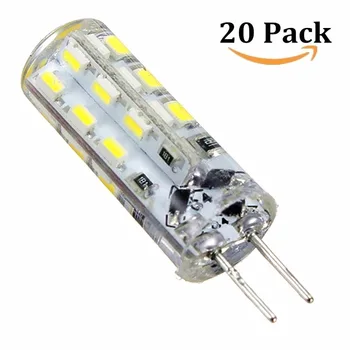 20 Pack G4 LED Bulb 1.5W Bi-Pin LED Light Bulb 24X3014 SMD 15W Halogen Bulb Equivalent Shatterproof 165 Lumens Beam Angle DC12
20 Pack G4 LED Bulb 1.5W Bi-Pin LED Light Bulb 24X3014 SMD 15W Halogen Bulb Equivalent Shatterproof 165 Lumens Beam Angle DC12