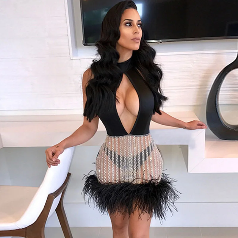 Christmas Mesh Sequin Mini Dress Women Elegant Sexy Patchwork Feather Sundress Autumn Winter Hollow Out Club Party Short Dresses
Christmas Mesh Sequin Mini Dress Women Elegant Sexy Patchwork Feather Sundress Autumn Winter Hollow Out Club Party Short Dresses
