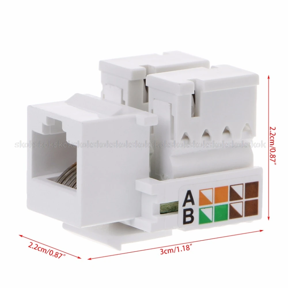 Network Ehanced Cat5E UTP 110 Punch Down Keystone Jack RJ45 CAT5 Compatible JUN11 dropshipping
Network Ehanced Cat5E UTP 110 Punch Down Keystone Jack RJ45 CAT5 Compatible JUN11 dropshipping