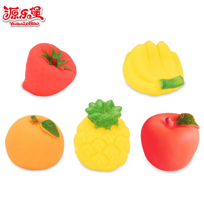 Yuanlebao 5pcs/lot Classic Colorful PVC Fruit Baby Bath Toys Shower Water Floating Squeeze Sound Squeaky Mini Bathroom Toys
Yuanlebao 5pcs/lot Classic Colorful PVC Fruit Baby Bath Toys Shower Water Floating Squeeze Sound Squeaky Mini Bathroom Toys