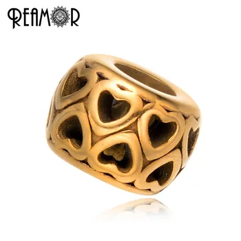 REAMOR Polishing 316l Stainless Steel Hollow Heart European Beads Spacer Beads Charms For Pan Strand Bracelet Jewelry Making
REAMOR Polishing 316l Stainless Steel Hollow Heart European Beads Spacer Beads Charms For Pan Strand Bracelet Jewelry Making