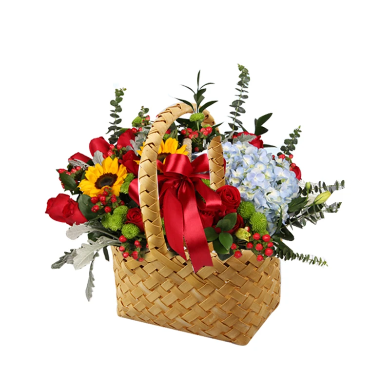 Handmade Woven Bamboo Flower Basket Artificial Flower Rattan Basket Home Storage Basket Garden Decor
Handmade Woven Bamboo Flower Basket Artificial Flower Rattan Basket Home Storage Basket Garden Decor