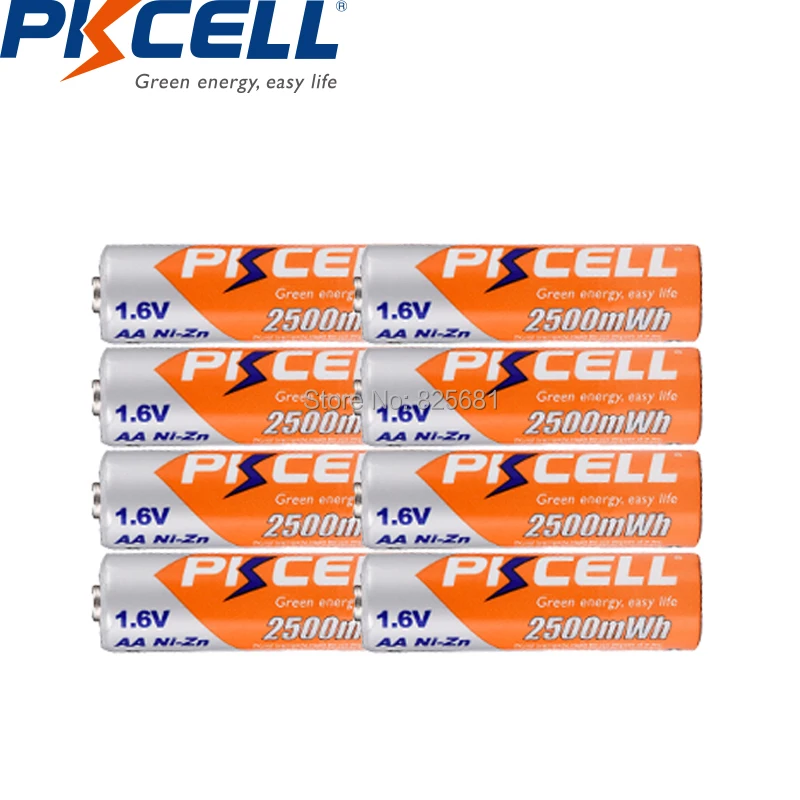 PKCELL 8Pcs AA Battery 2500mwh NIZN aa Rechargeable Batteries 1.6v In Green Chemistry high efficient Rechargeable aa battery
PKCELL 8Pcs AA Battery 2500mwh NIZN aa Rechargeable Batteries 1.6v In Green Chemistry high efficient Rechargeable aa battery