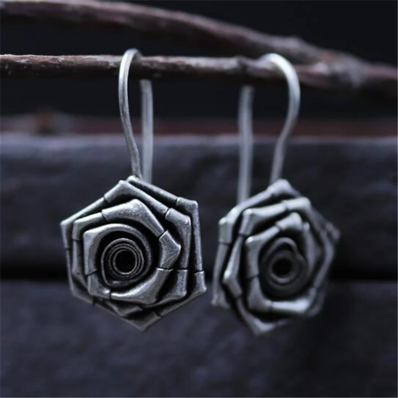 JINSE Real 925 Sterling Silver Jewelry Natural Earrings for Women Retro Beautiful Rose Flower Carved Drop Earring 15*18MM 8G
JINSE Real 925 Sterling Silver Jewelry Natural Earrings for Women Retro Beautiful Rose Flower Carved Drop Earring 15*18MM 8G