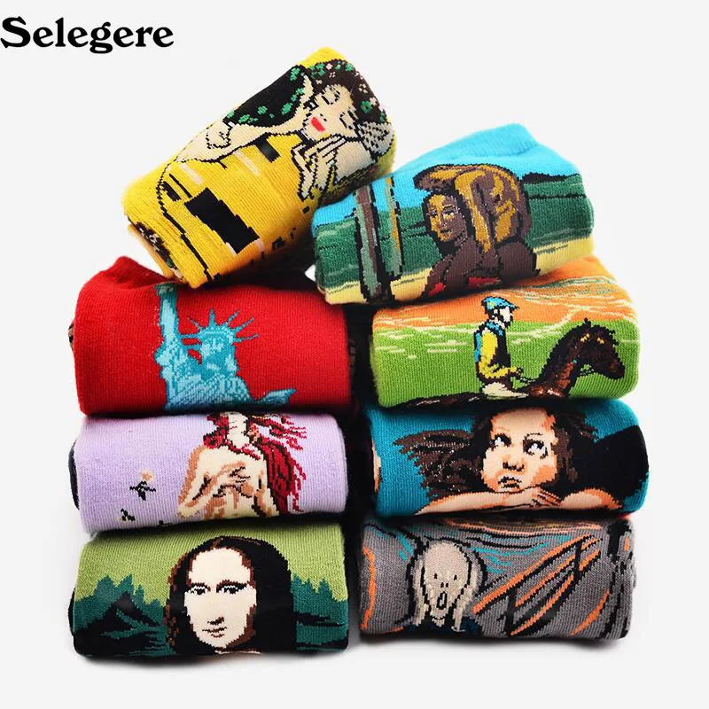 12pcs Winter Socks Starry Night Retro Women Personality Art Van Gogh Mural World Famous Painting Socks Oil Funny Happy Socks
12pcs Winter Socks Starry Night Retro Women Personality Art Van Gogh Mural World Famous Painting Socks Oil Funny Happy Socks