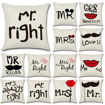 SBB Hot Sales lovers series red lips mustache Printed Cushion Cover MR MRS Decorative Sofa Throw Car Home Decor Pillow Case 45cm
SBB Hot Sales lovers series red lips mustache Printed Cushion Cover MR MRS Decorative Sofa Throw Car Home Decor Pillow Case 45cm