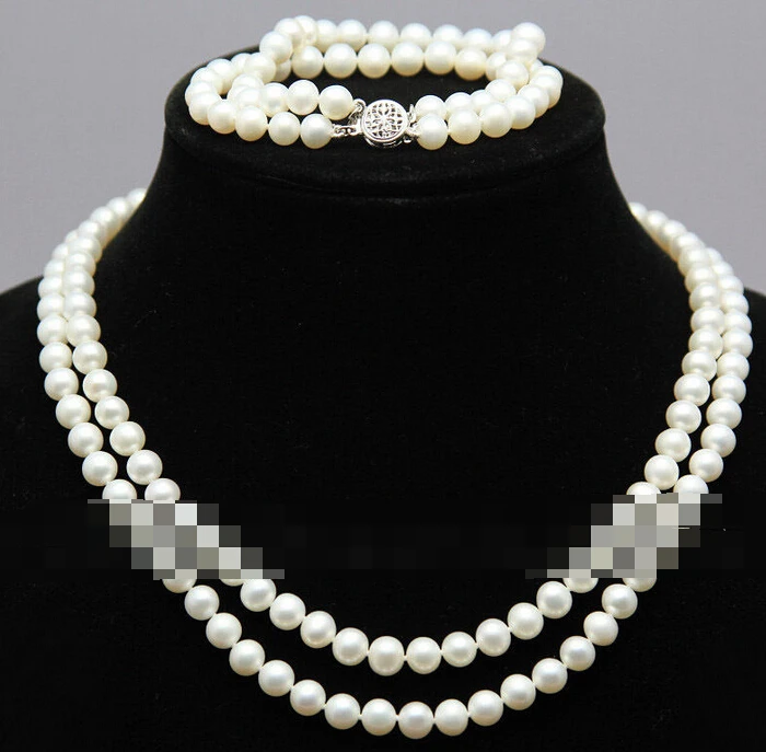 charm Jew.657 Fashion A set double AAA 7-8mm white freshwater pearl necklace bracelet hot
charm Jew.657 Fashion A set double AAA 7-8mm white freshwater pearl necklace bracelet hot