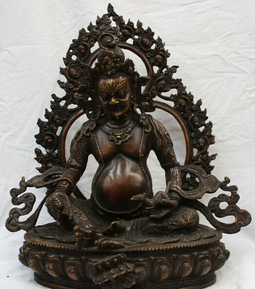 JP S62 13" Tibet Tibetan Buddhism Bronze Mouse Yellow Jambhala Buddha Wealth God Statue
JP S62 13" Tibet Tibetan Buddhism Bronze Mouse Yellow Jambhala Buddha Wealth God Statue