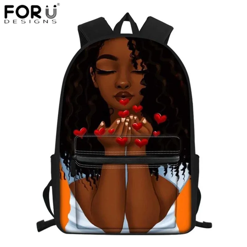 FORUDESIGNS Afro Lady Girl School Bags College Girls Casual Backpacks Africa Beauty Princess Girls Print Durable School Bagpacks
FORUDESIGNS Afro Lady Girl School Bags College Girls Casual Backpacks Africa Beauty Princess Girls Print Durable School Bagpacks