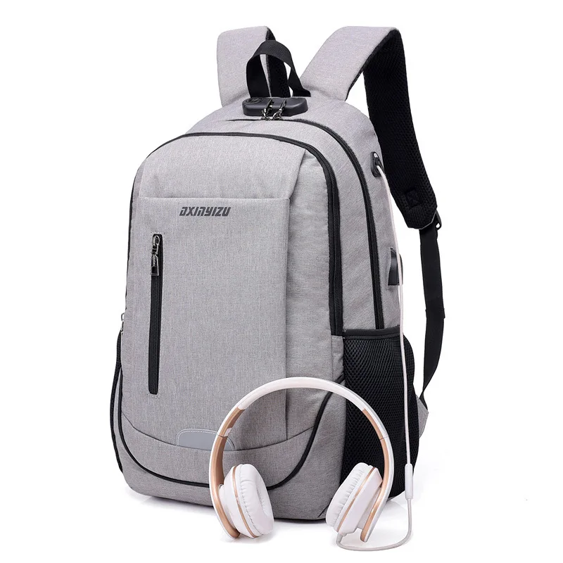 Men Backpack Laptop USB Charging Casual Style Waterproof Bag Men's Anti Thief Multifunction Female Backbag computer backpacks | Багаж и
