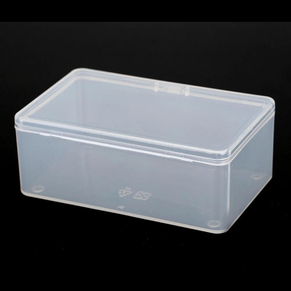 Store Coin/ buttons Collection With Lid(10*6*3.6CM) Storage Box Container Case Small Clear Plastic Transparent